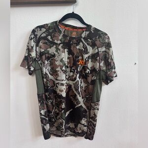 First Lite Green and Brown Short Sleeve Tee